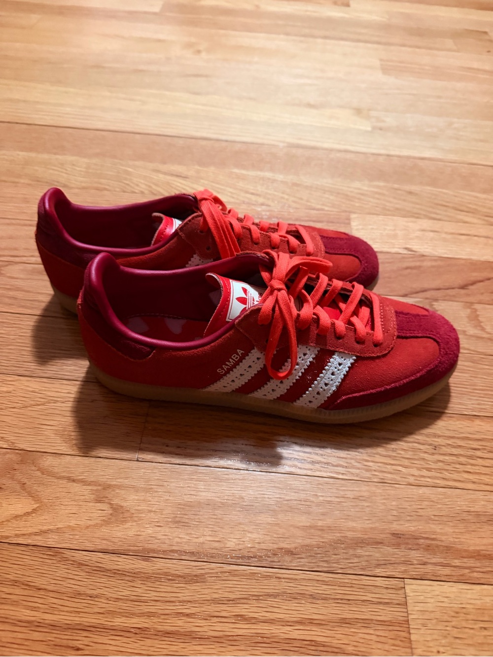 adidas Kids Samba Sneakers in Red and White